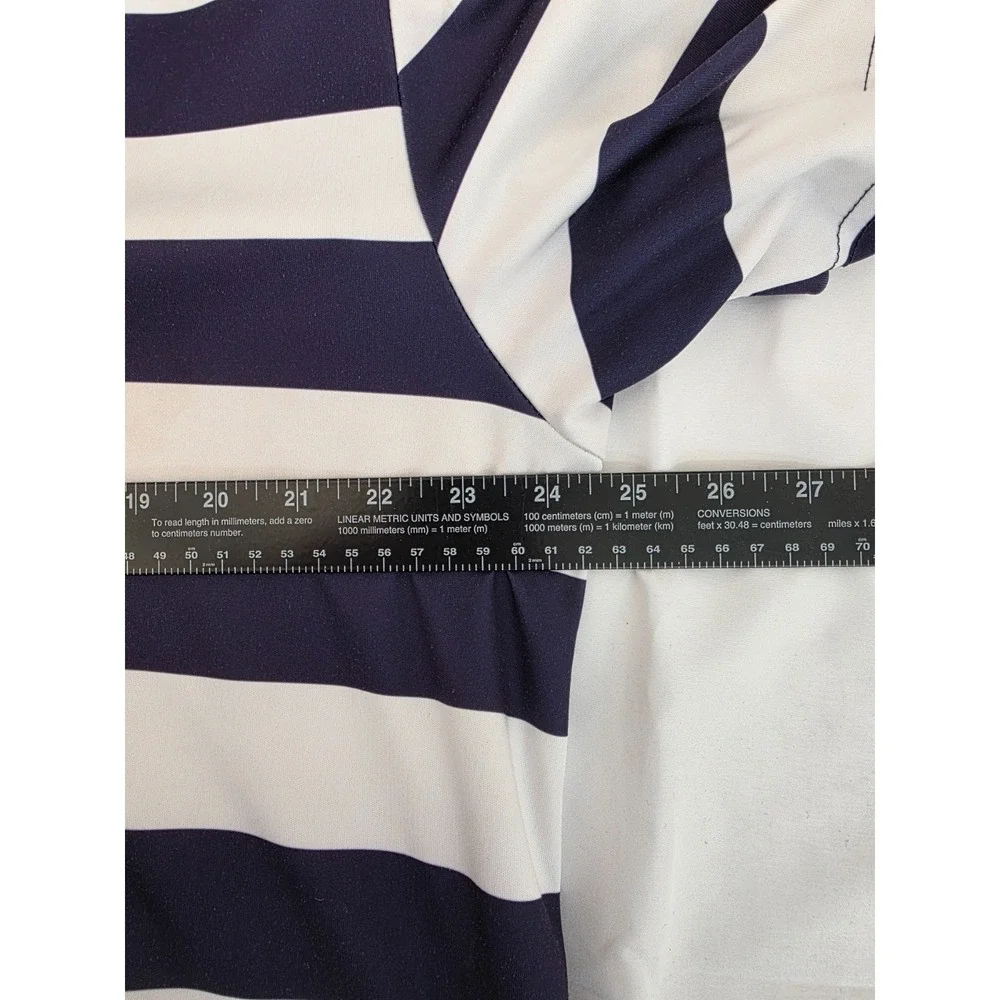 Pro Tour Coolplay Mens XL Golf Polo Shirt Navy Blue White Striped‎ Short Sleeve